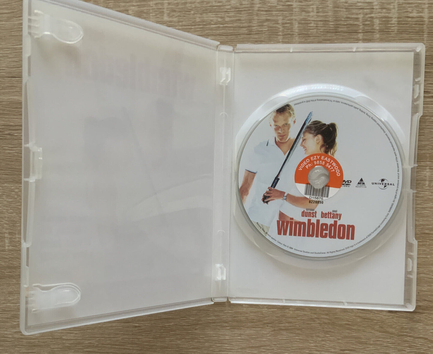 DVD WIMBLEDON Movie Paul Bettany Kirsten Dunst Tennis Romance Ex Rental
