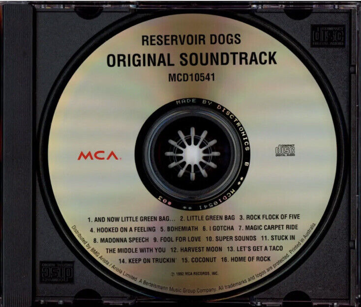 CD RESERVOIR DOGS Original Motion Picture Soundtrack Cult Classic 15 Tracks 1992