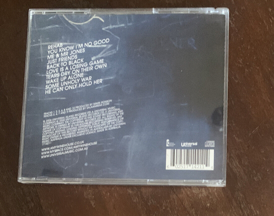 CD Amy Winehouse Back to Black Music Album Hype Sticker 2006 Australian Release