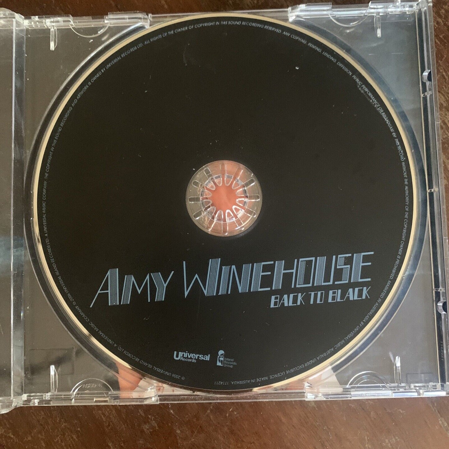 CD Amy Winehouse Back to Black Music Album Hype Sticker 2006 Australian Release