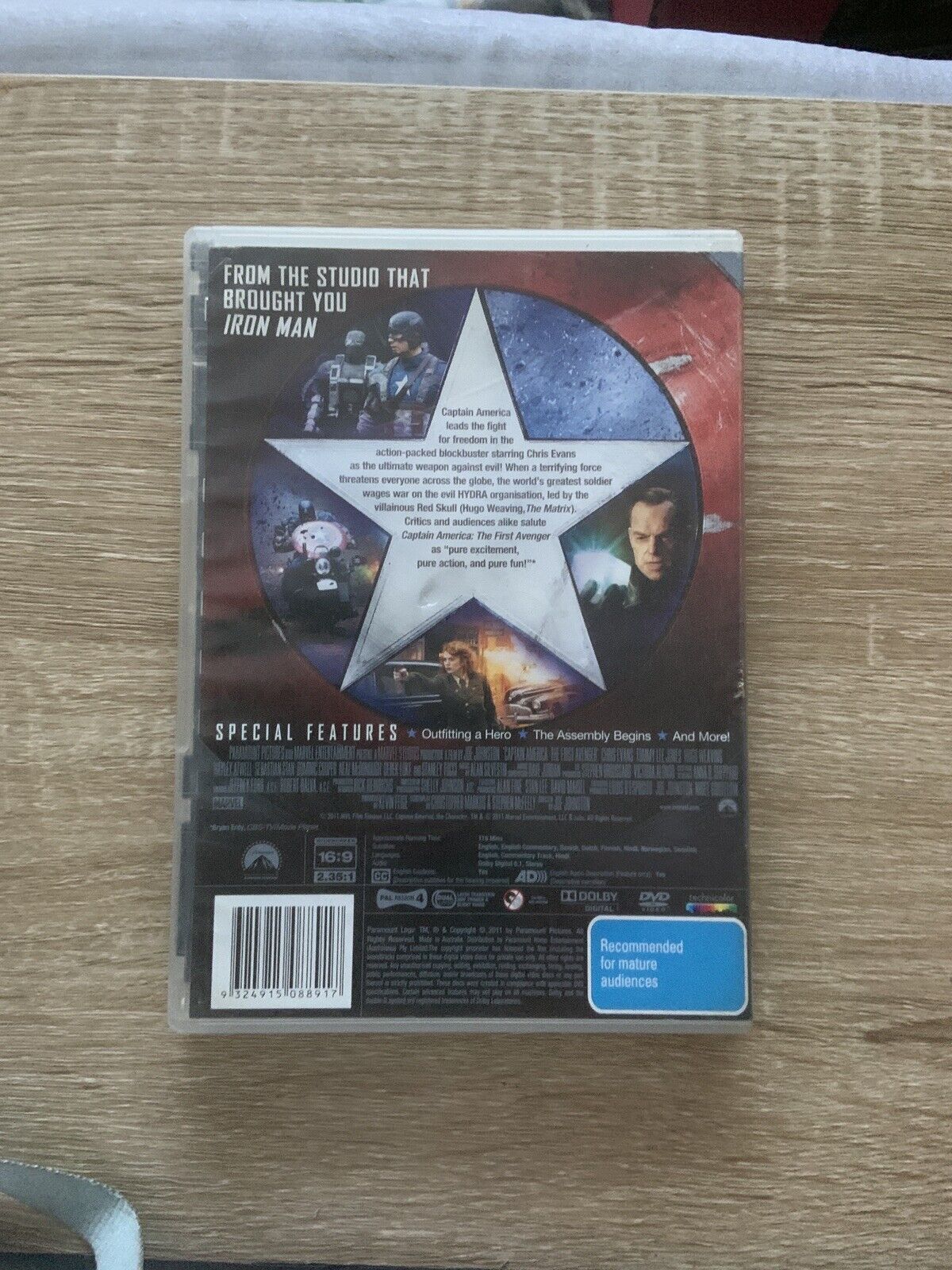 DVD Captain America - The First Avenger 2011 Ex Rental Superhero Action