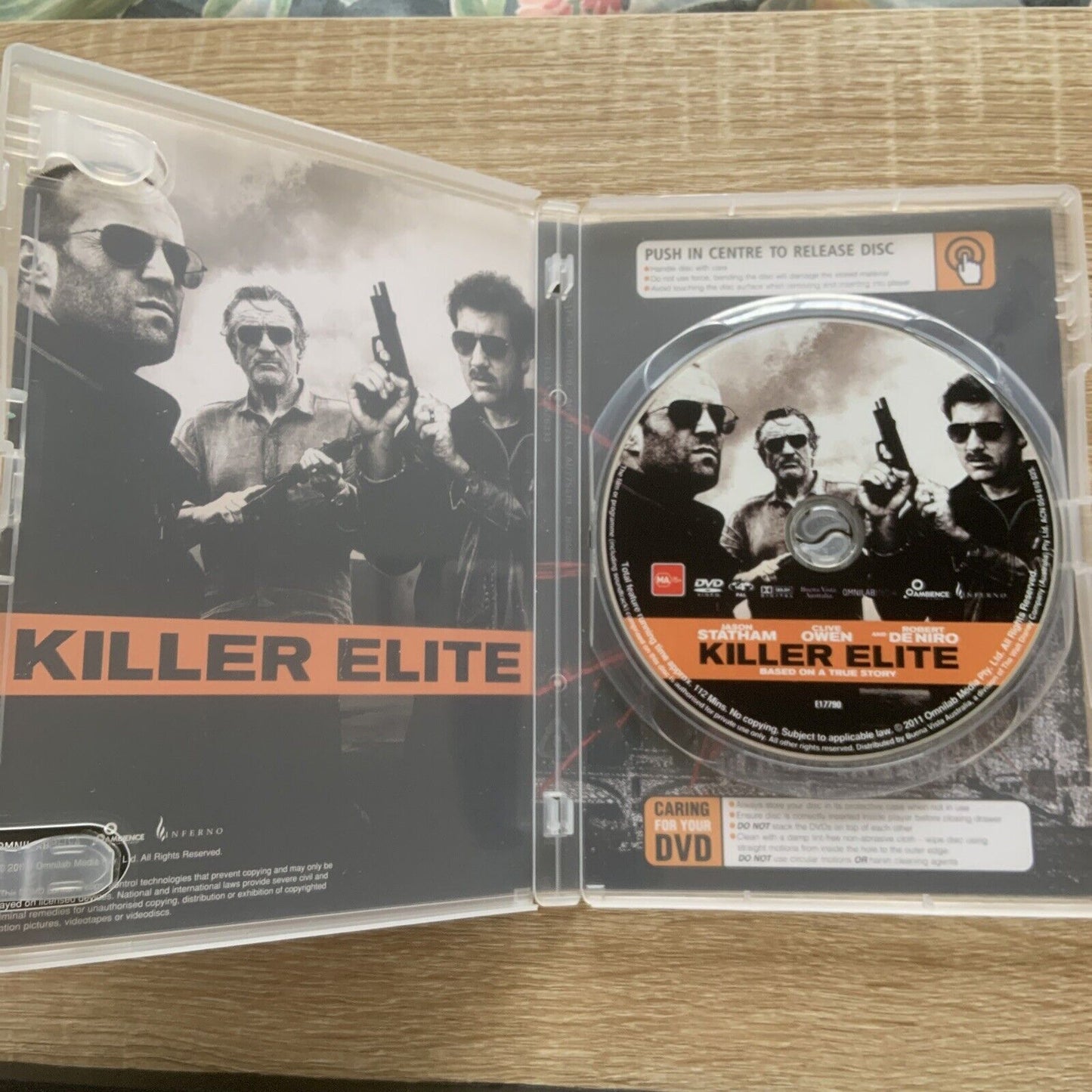 DVD KILLER ELITE Jason Statham Robert De Niro Clive Owen Region 4 True Story