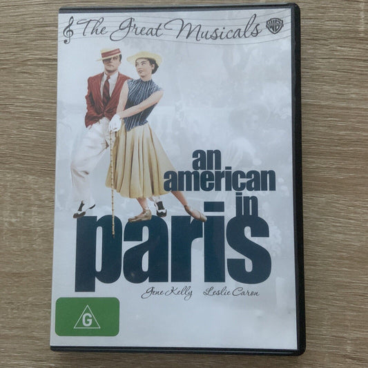 DVD AN AMERICAN IN PARIS Gene Kelly Leslie Caron R4 Classic Romantic Musical