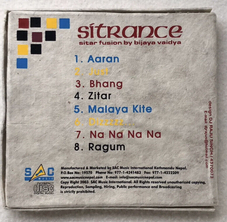 CD Bijaya Vaidya Sitrance SITAR FUSION SAC Music International Nepal