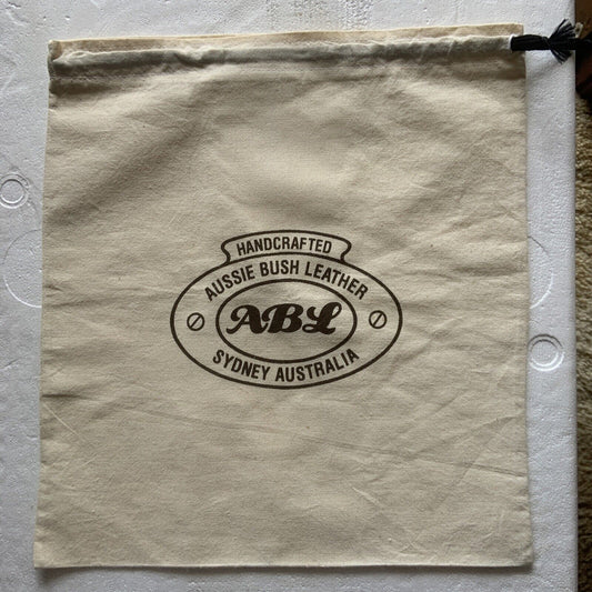 ABL Aussie Bush Leather Fabric DustBag Dustcover Shoes Bag Drawstring 30.5x33cm