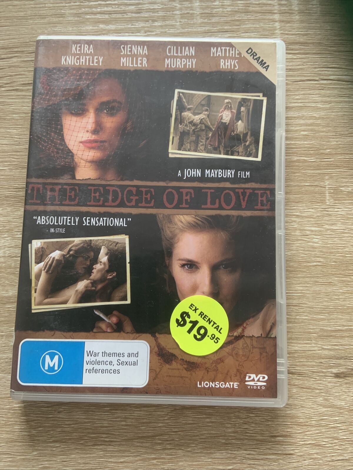 DVD THE EDGE OF LOVE Romance Keira Knightley Sienna Miller Cillian Murphy