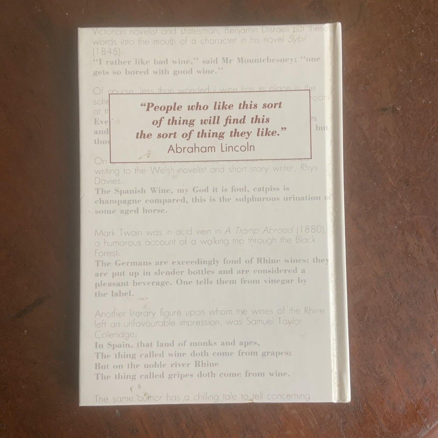 HC Quaffing Quotes and wine facts Small BOOK 1984 Watermark Press Chris Foulkes