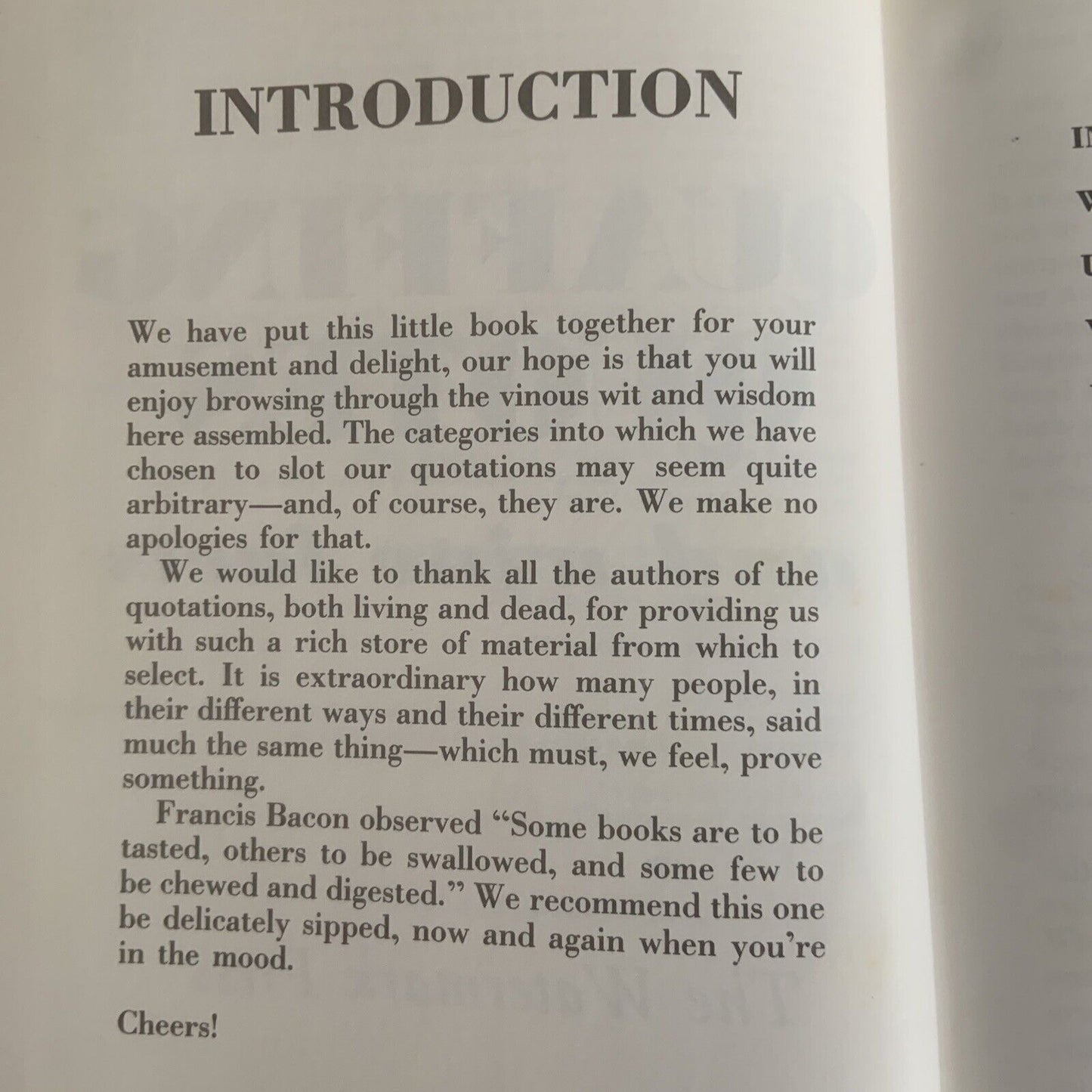 HC Quaffing Quotes and wine facts Small BOOK 1984 Watermark Press Chris Foulkes