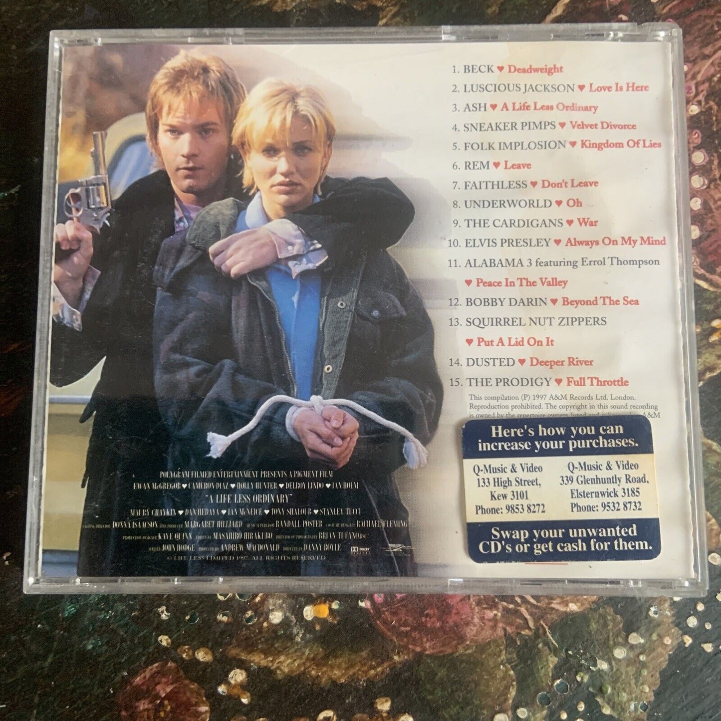 CD A LIFE LESS ORDINARY Original Soundtrack Audio Music Cleaned Disc