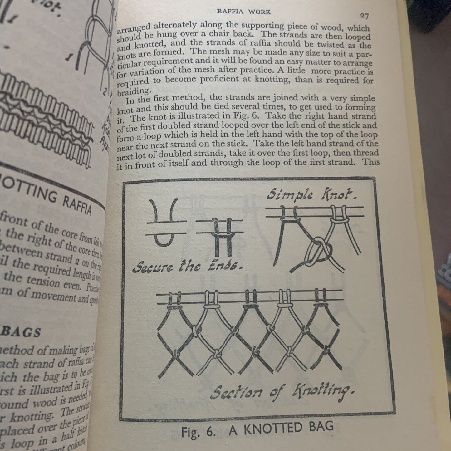 HC ROSEMARY BRINLEY RAFFIA WORK 1ST Ed DJ 1951 BW ILLUSTRATIONS FOYLES HANDBOOKS