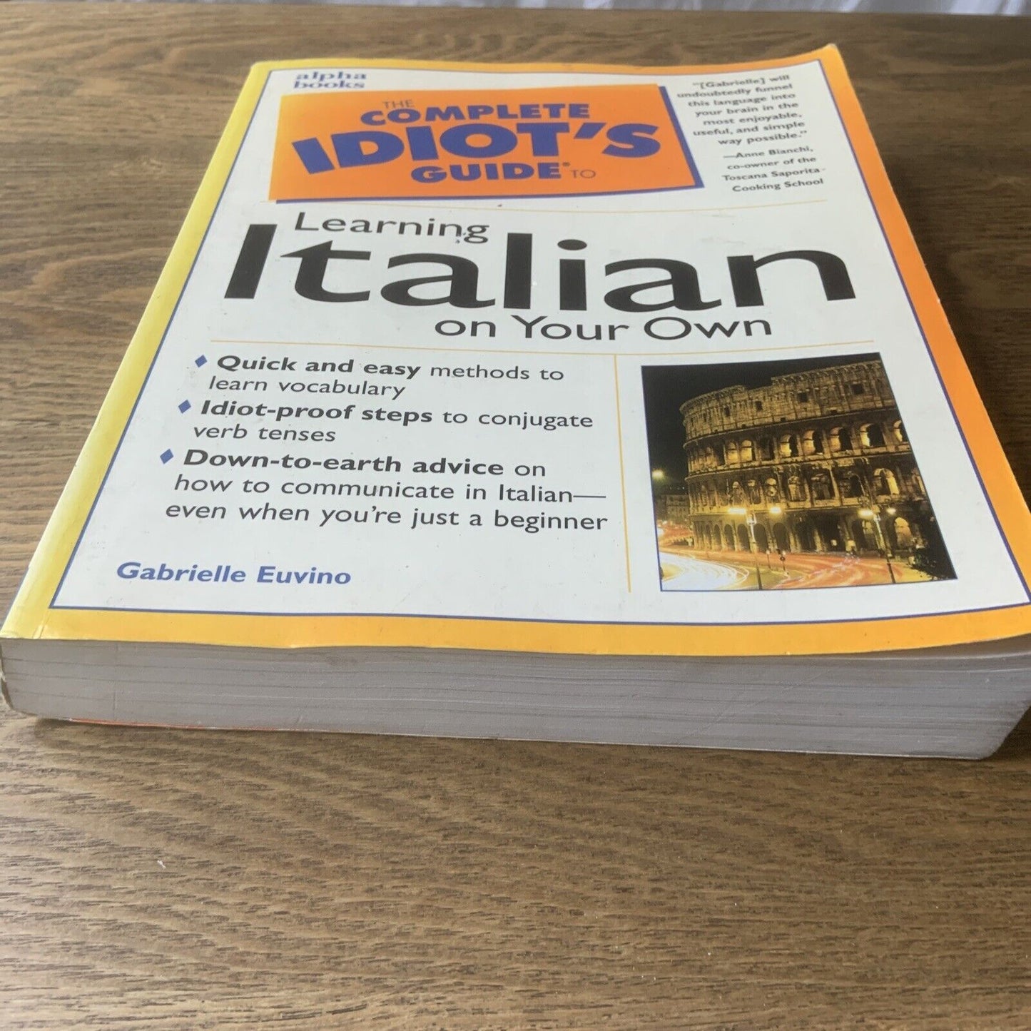 PB Complete Idiot's Guide to LEARNING ITALIAN on Your Own Gabrielle Euvino 2000