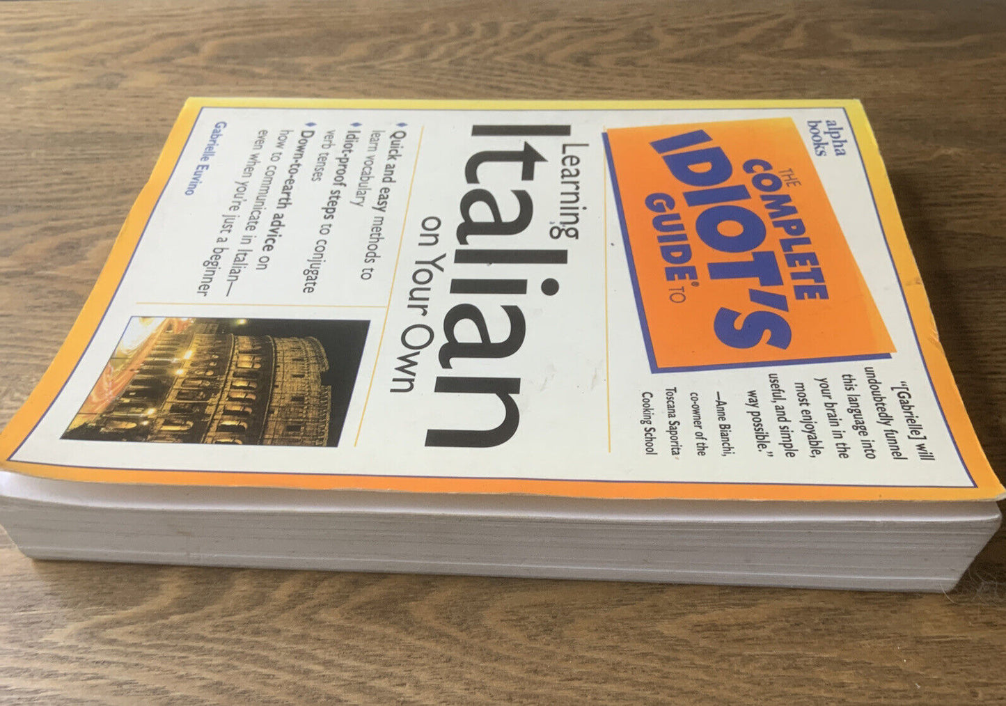 PB Complete Idiot's Guide to LEARNING ITALIAN on Your Own Gabrielle Euvino 2000