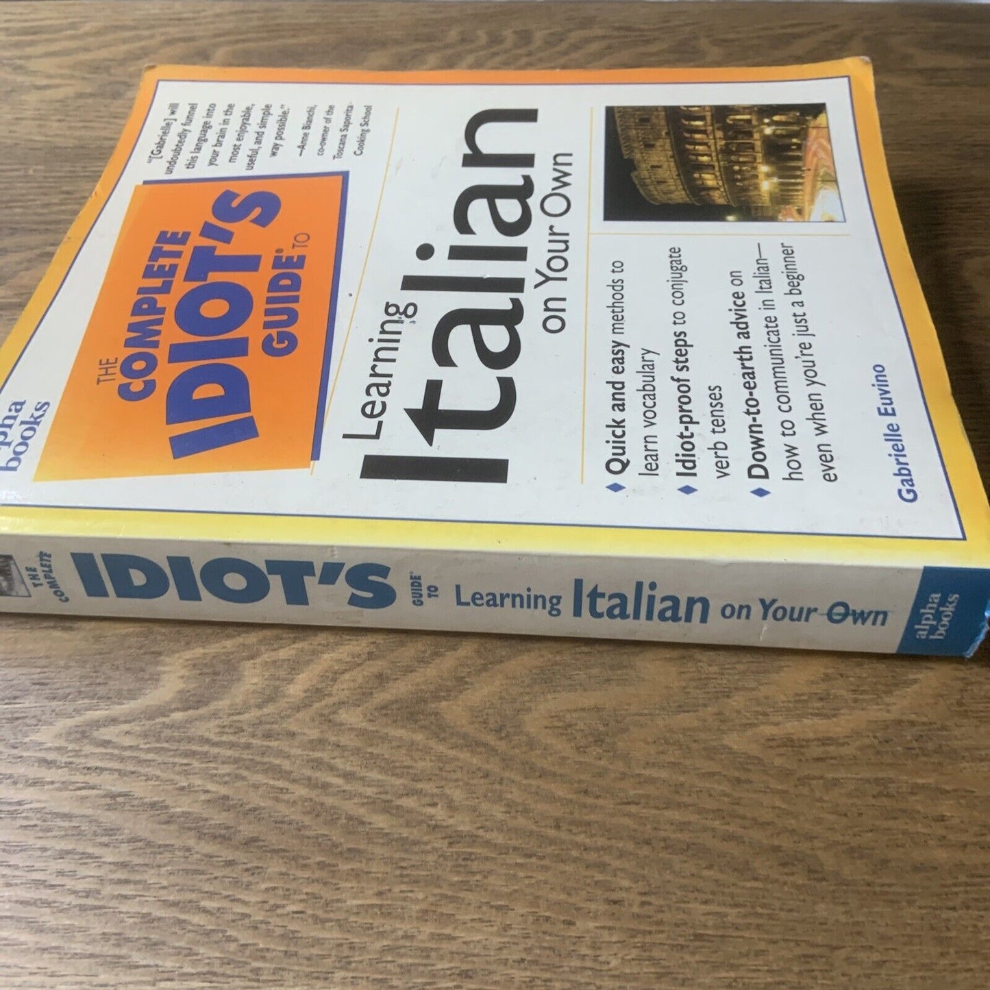 PB Complete Idiot's Guide to LEARNING ITALIAN on Your Own Gabrielle Euvino 2000