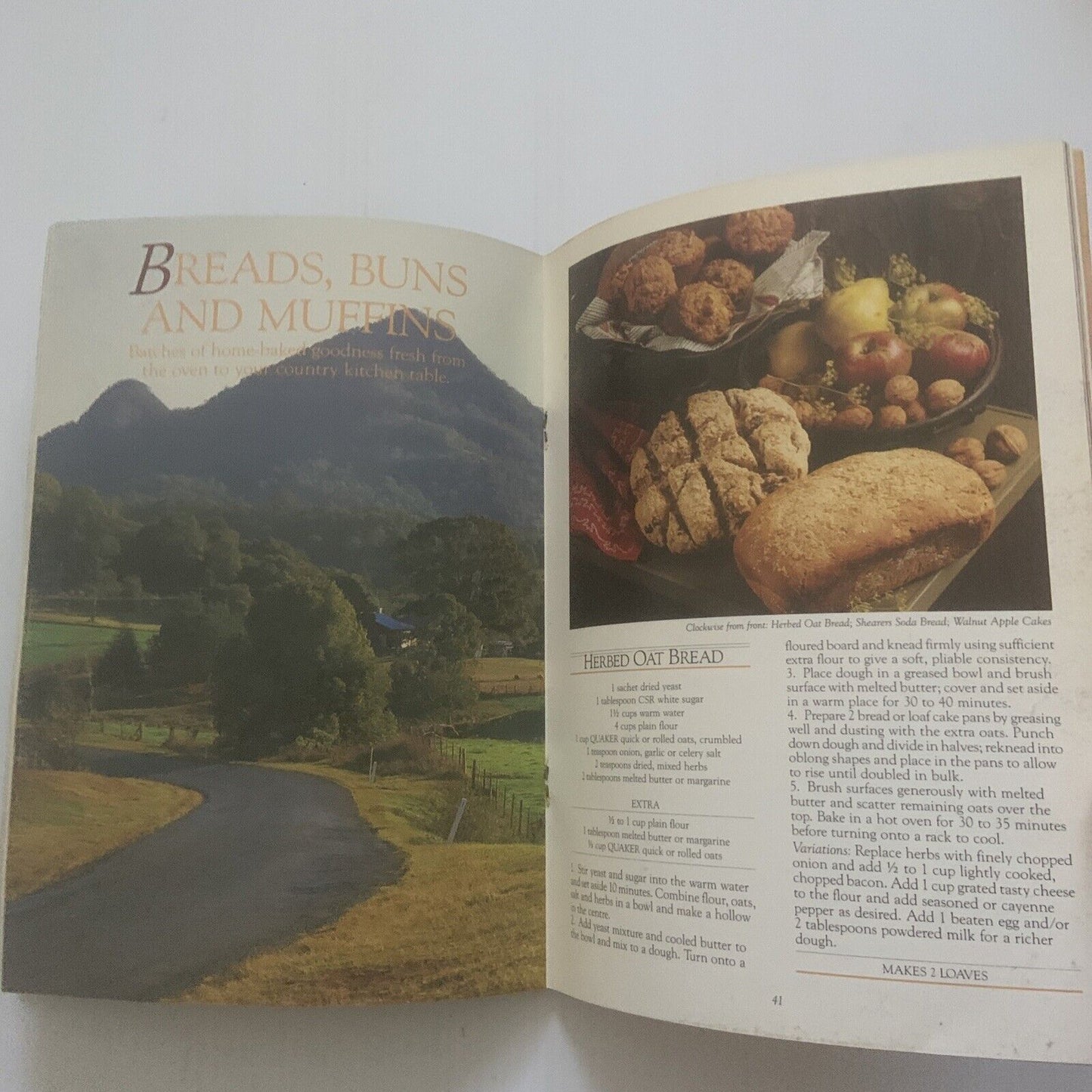 Cookbook Country Kitchen QUAKER OATS Bookazine PB 1980’s Australia