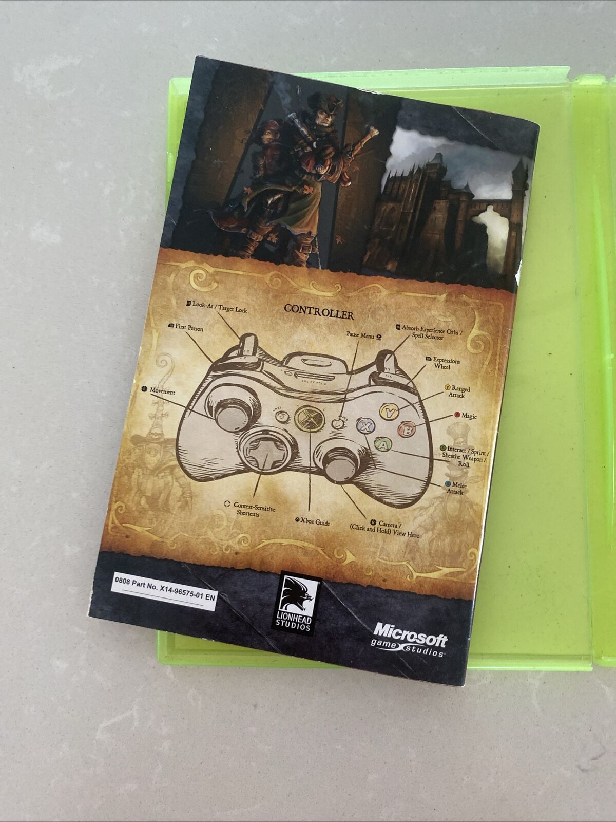 Fable II Microsoft XBOX 360 Disc And Booklet Manual Case Game