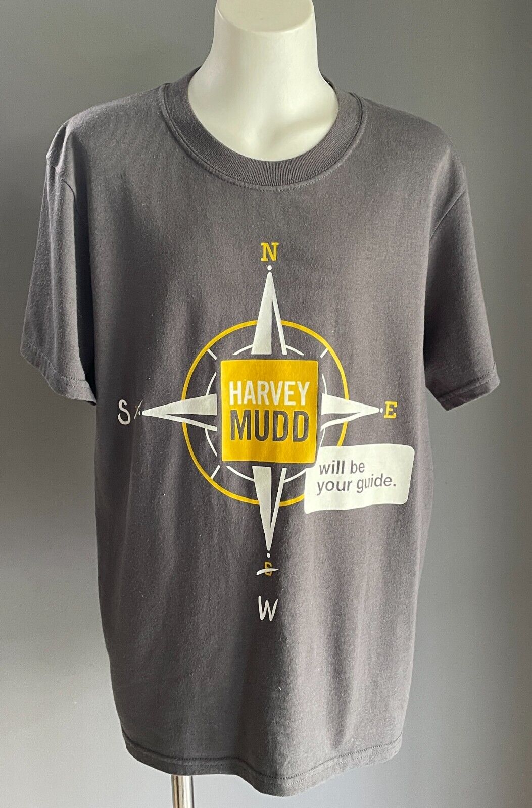 HARVEY MUDD COLLEGE California USA Grey T-Shirt Size 14/16 Print @ Chest & Back