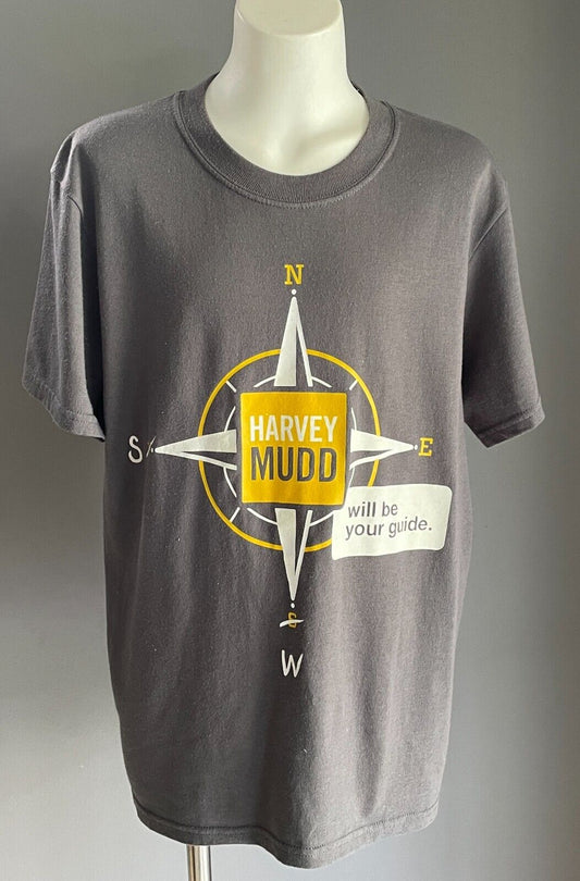 HARVEY MUDD COLLEGE California USA Grey T-Shirt Size 14/16 Print @ Chest & Back