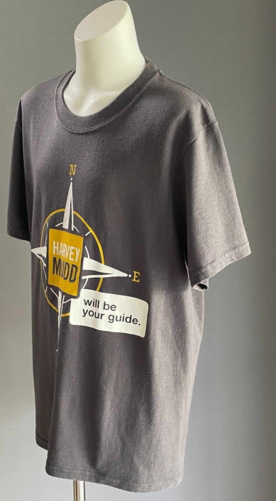 HARVEY MUDD COLLEGE California USA Grey T-Shirt Size 14/16 Print @ Chest & Back