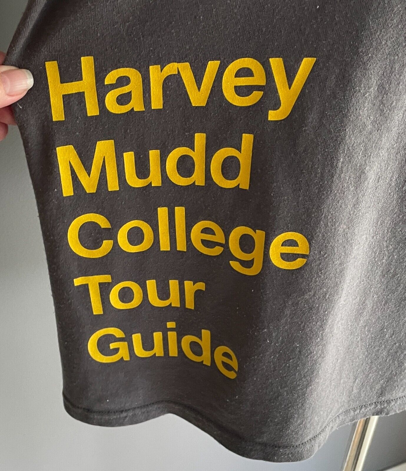 HARVEY MUDD COLLEGE California USA Grey T-Shirt Size 14/16 Print @ Chest & Back