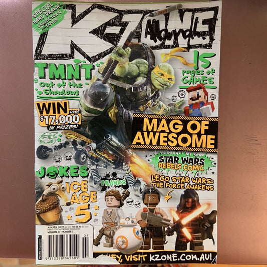 Kids Magazine K-ZONE Vol 17 No 7 Mag Of Awesome Video Game Guide Aug 2016