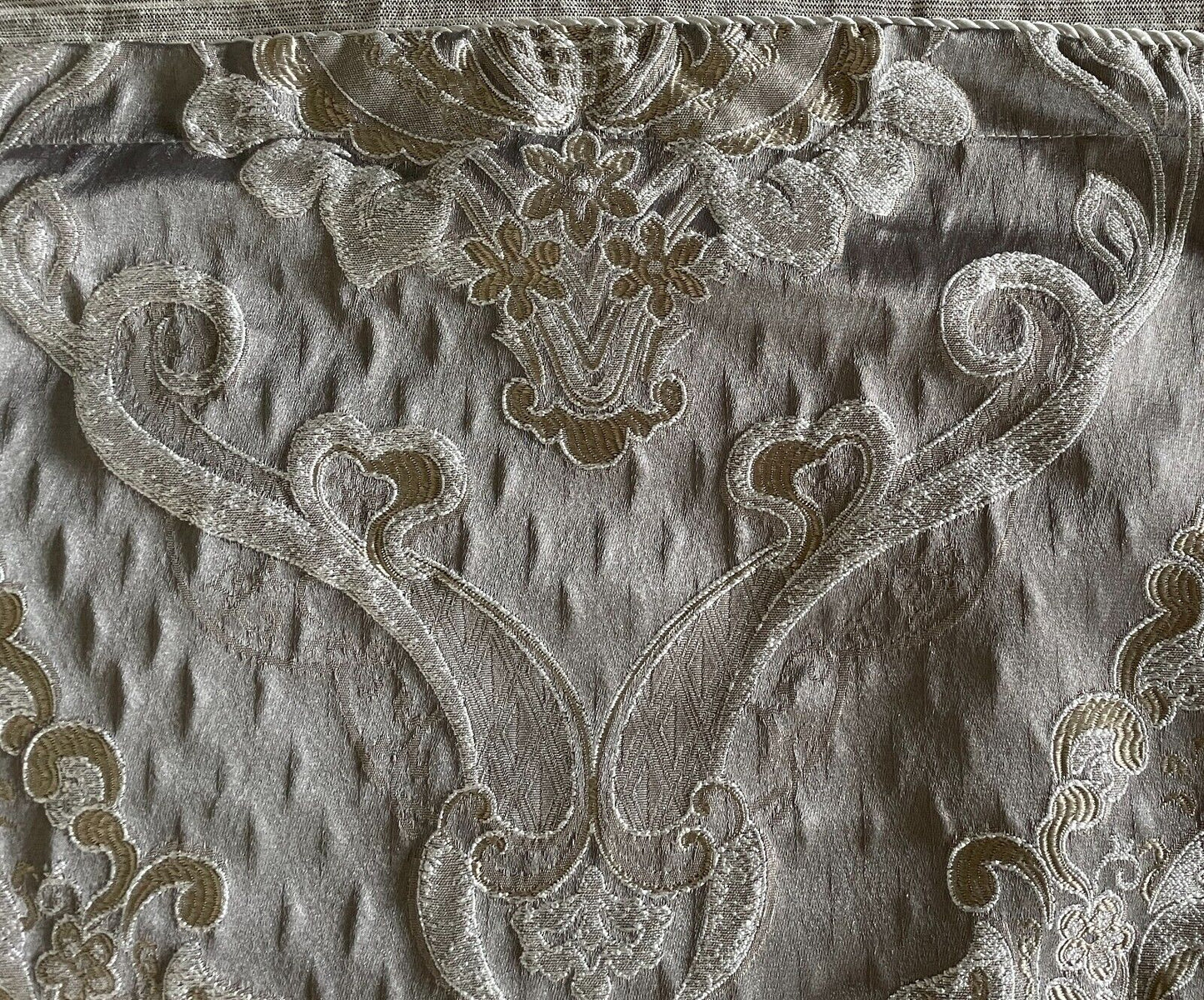 2x Pillowcases DAVINCI by PRIVATE COLLECTION Taupe Gold Silver Baroque Cushion
