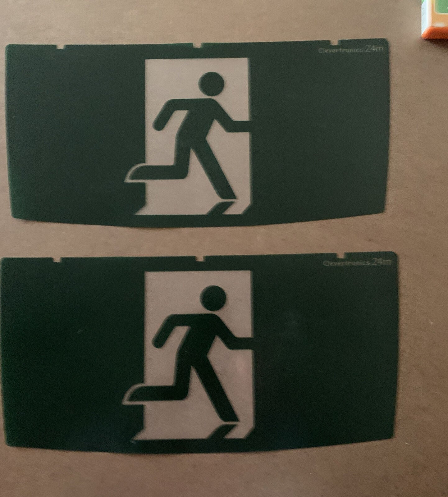 2 CLEVERTRONICS Replacement Dropin Legend Insert CLEVERFIT Exit Sign Directional