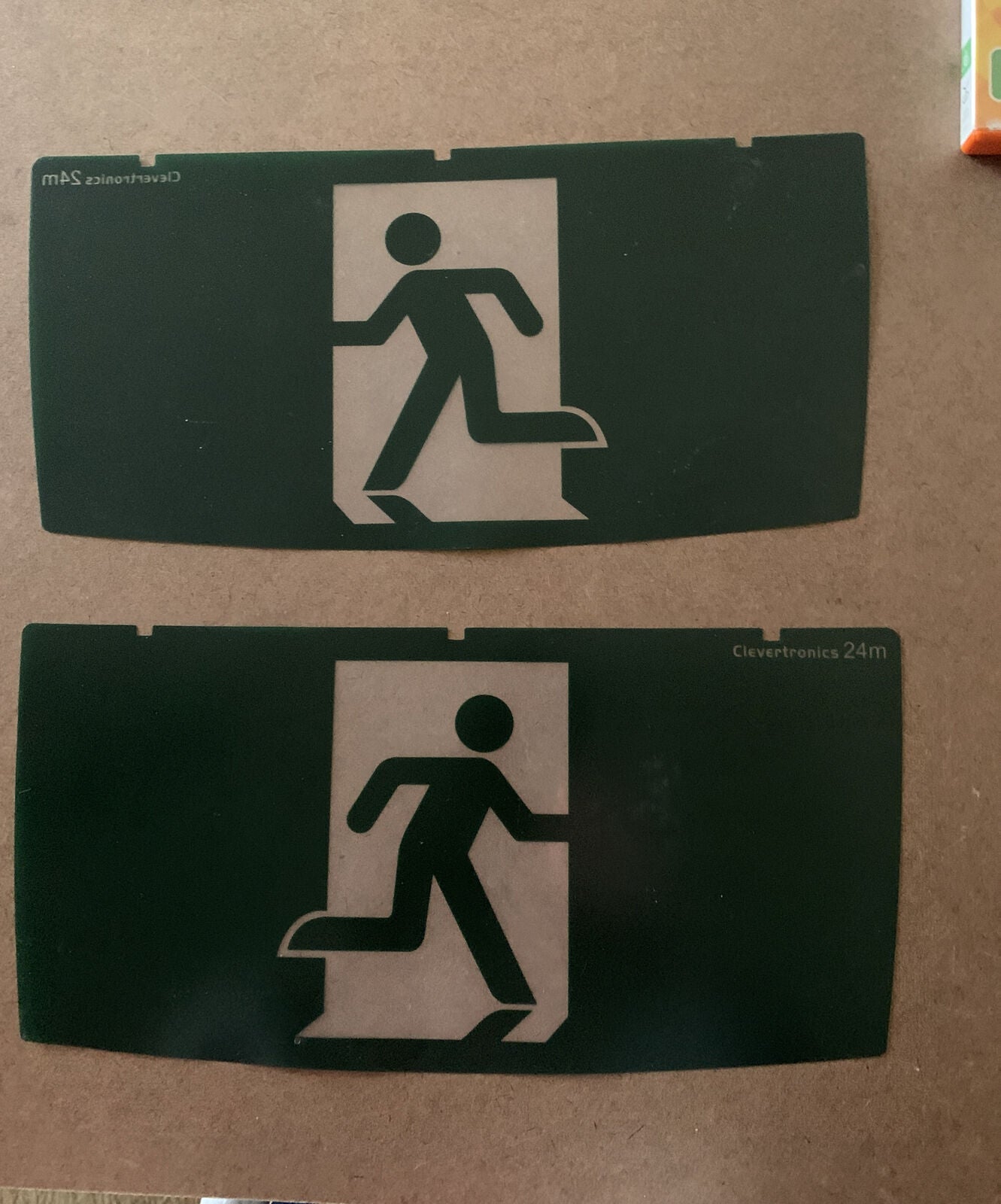 2 CLEVERTRONICS Replacement Dropin Legend Insert CLEVERFIT Exit Sign Directional
