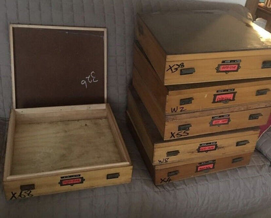 1 Specimen Storage Box Vintage Solid Wooden GA Lift Off  Lid Timber *2 Available