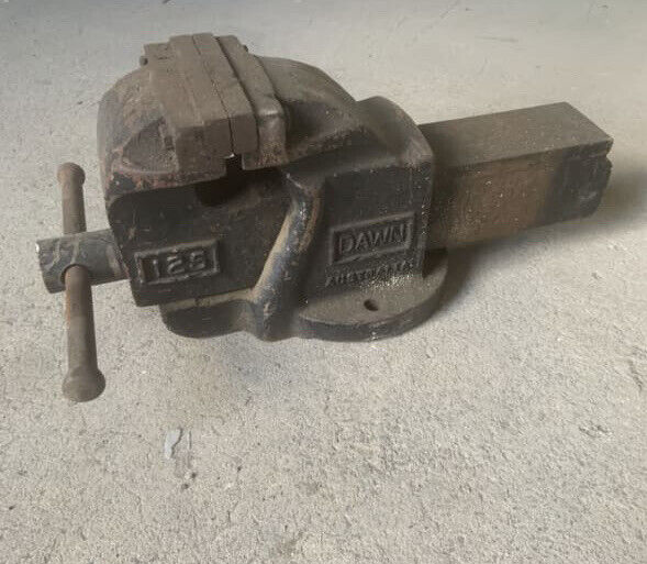 Vintage DAWN 125 Vice Industrial 45x19cm Workbench 25kg Australia PICKUP ONLY