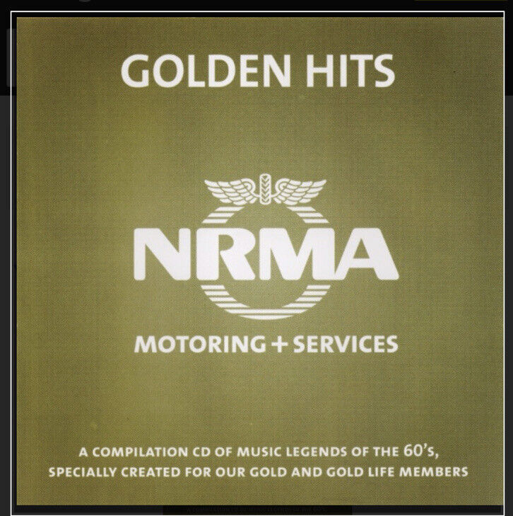 CD GOLDEN HITS NRMA Motoring + Services Compilation Legends Of The 1960’s