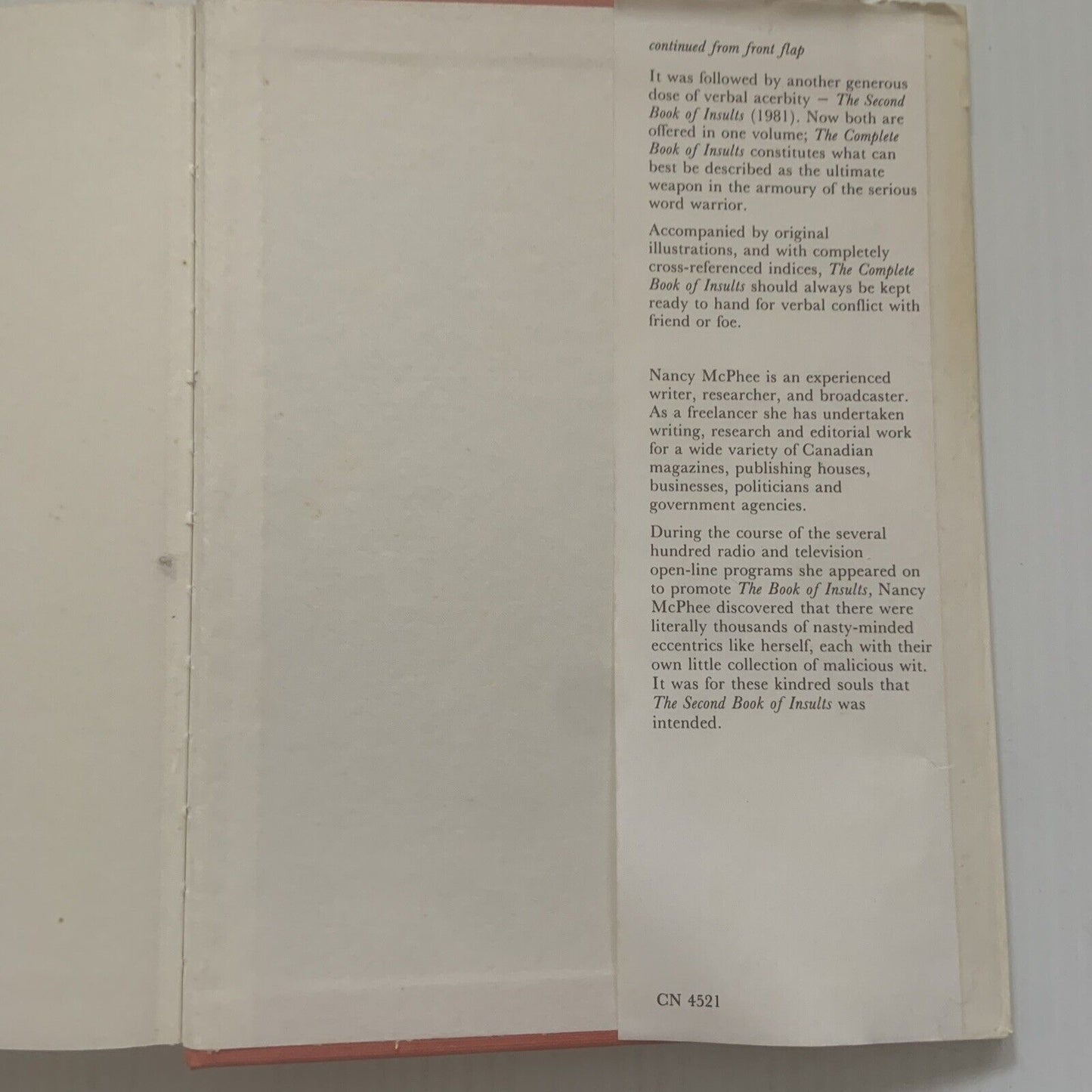 Complete Book of Insults Ancient & Modern Nancy McPhee Bumper Volume + 2nd Book