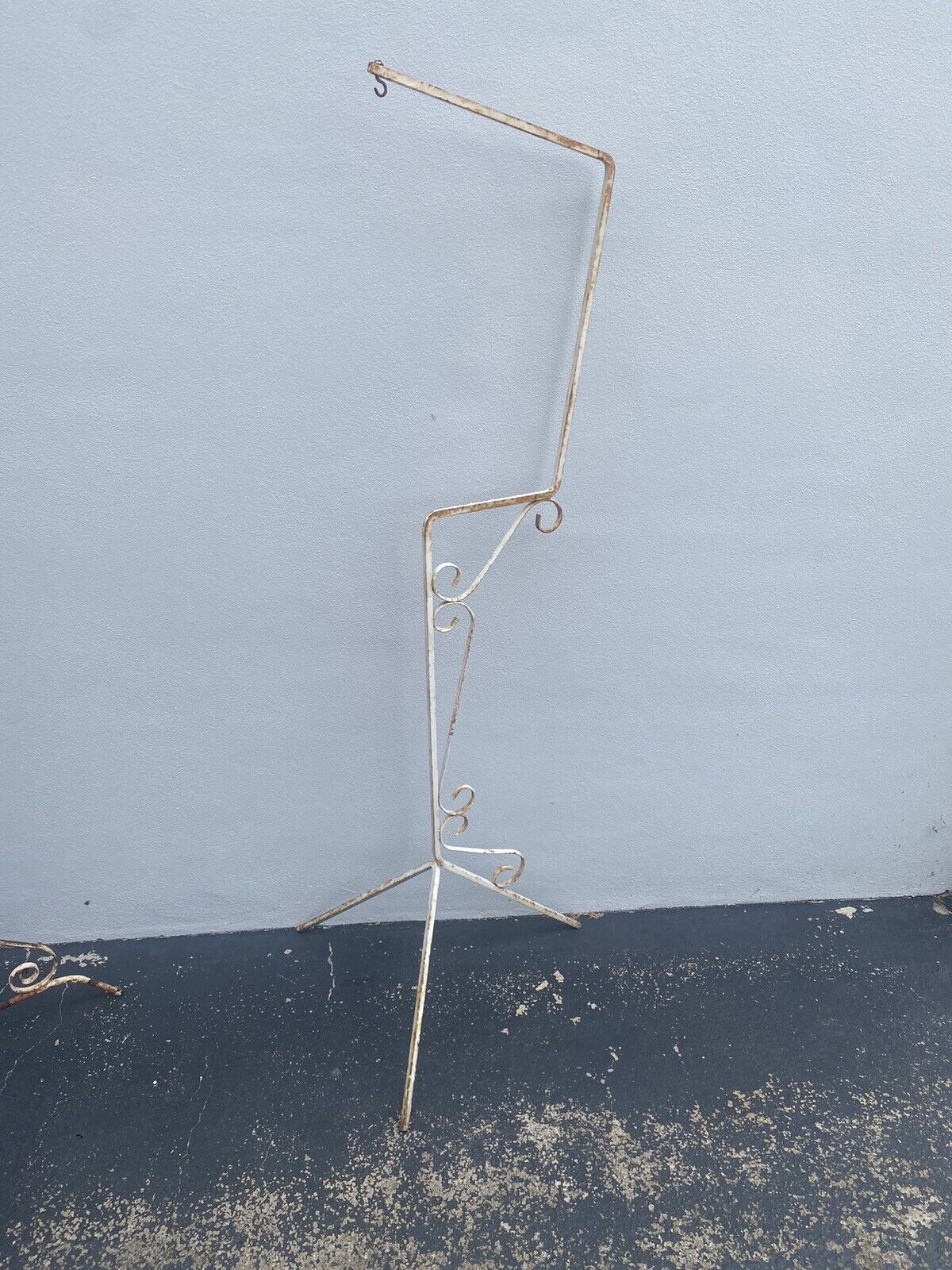 Rustic BIRD CAGE STAND Wrought Iron Hanging Plant H 137cm 50cm Top Square Ornate