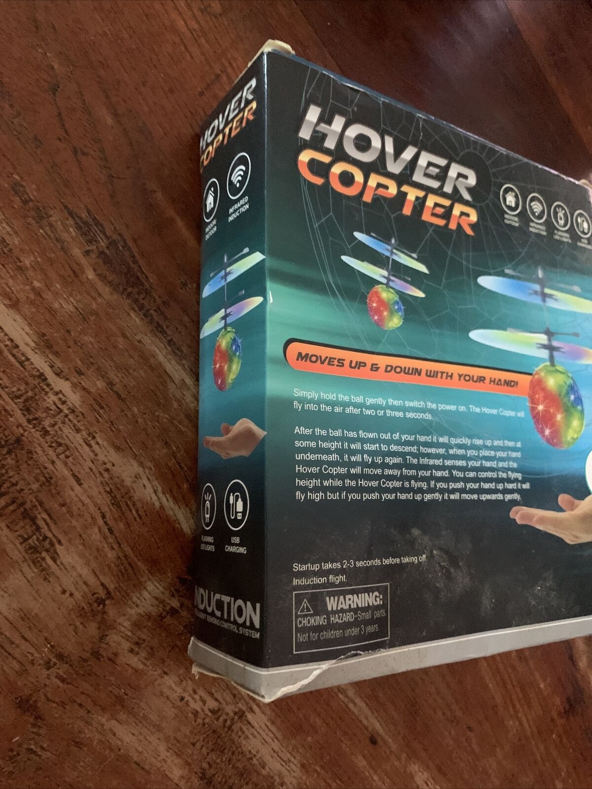 Toy HOVER COPTER Infrared Induction Ball Flying Flashing LED Light Disco Ball 8+