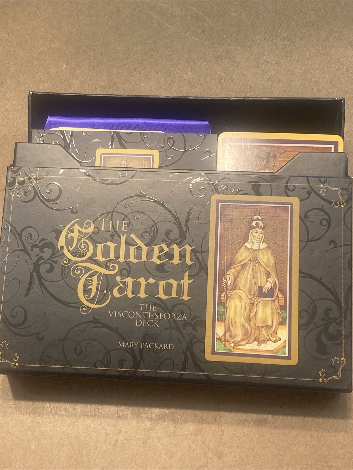 THE GOLDEN TAROT Kit Boxed Set by Mary Packard Cards Book Set 2019 Open NEW