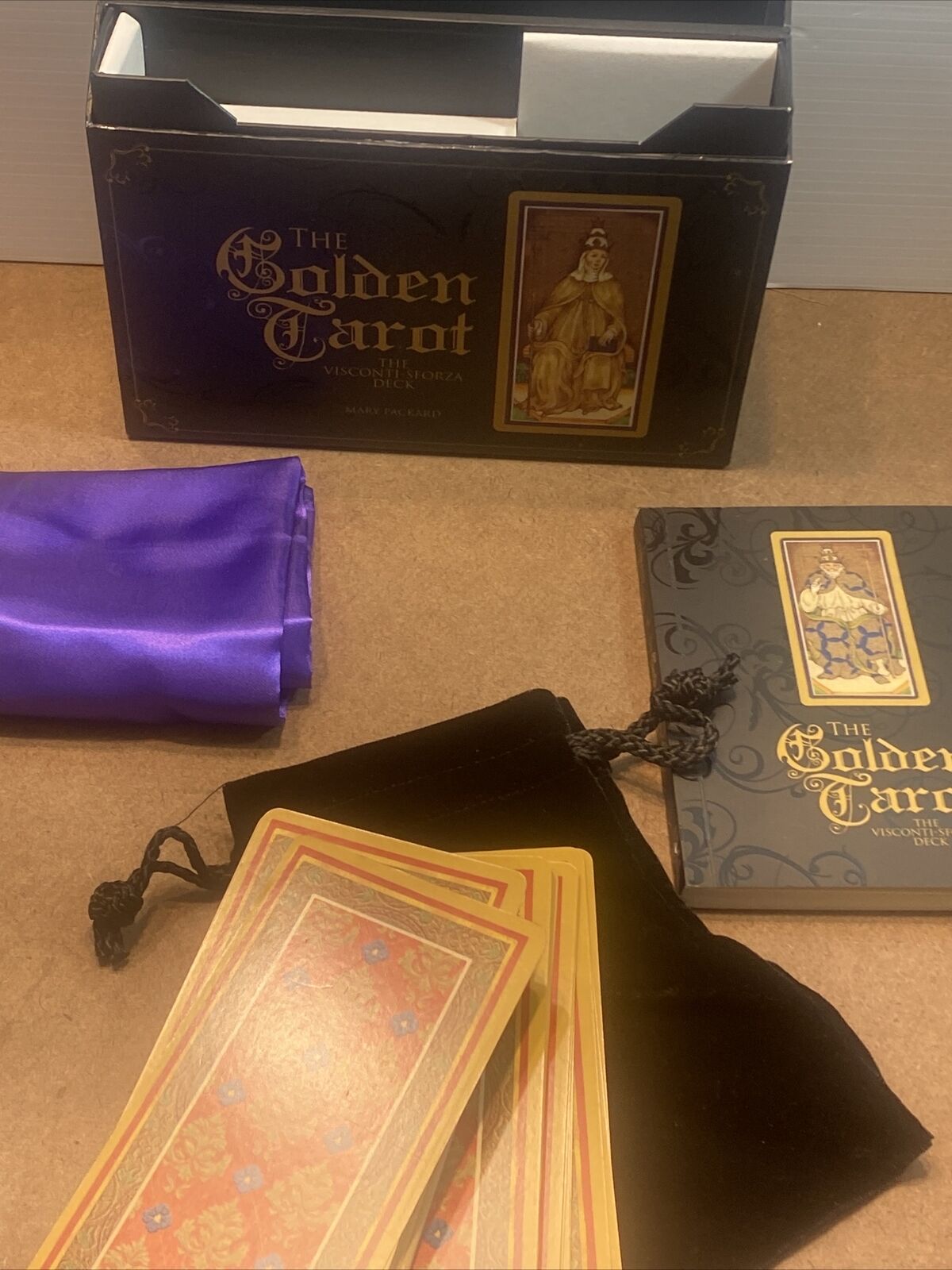 THE GOLDEN TAROT Kit Boxed Set by Mary Packard Cards Book Set 2019 Open NEW