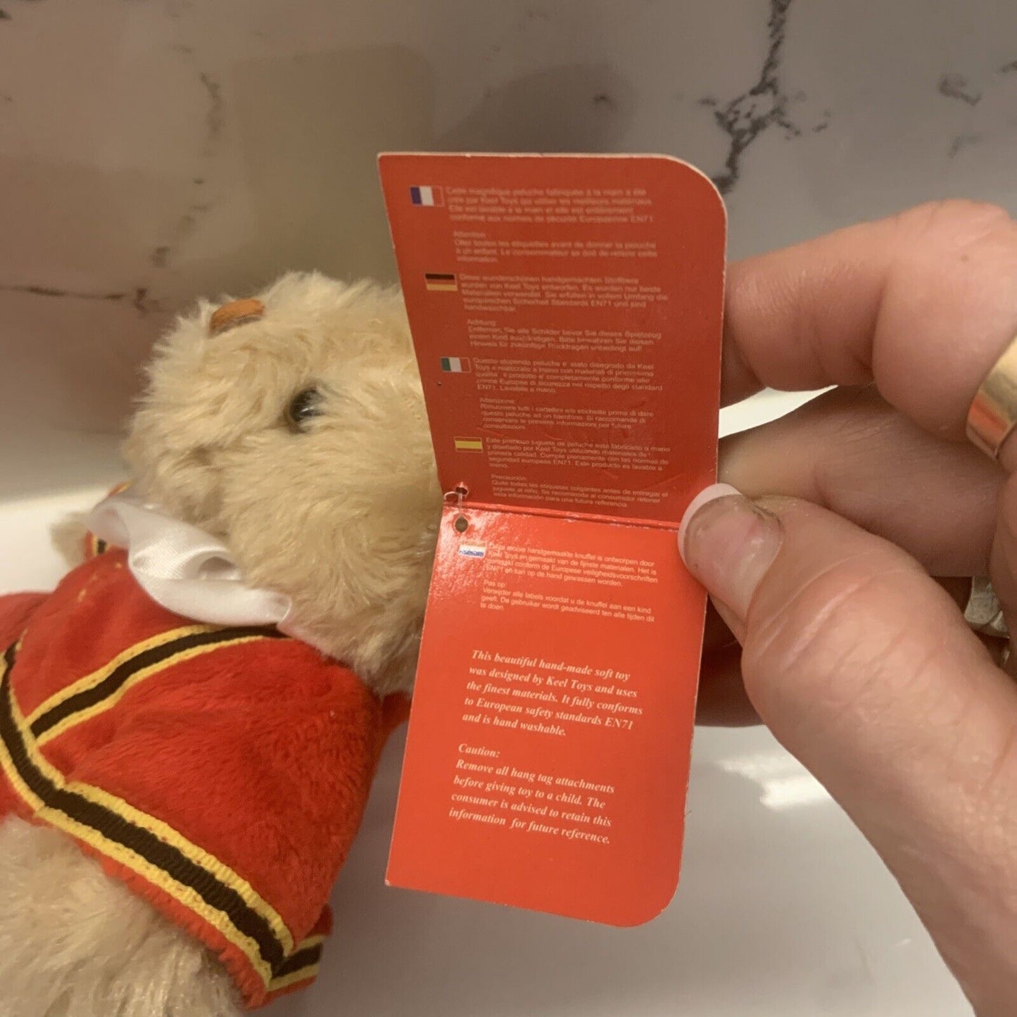 BEEFEATER TEDDY BEAR KEEL Toys British Yeoman GB Royal Guard 9" ER Britain Plush
