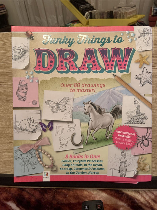FUNKY THINGS TO DRAW Kate Ashforth 8 Books In One Ringbound Master 80 Drawings