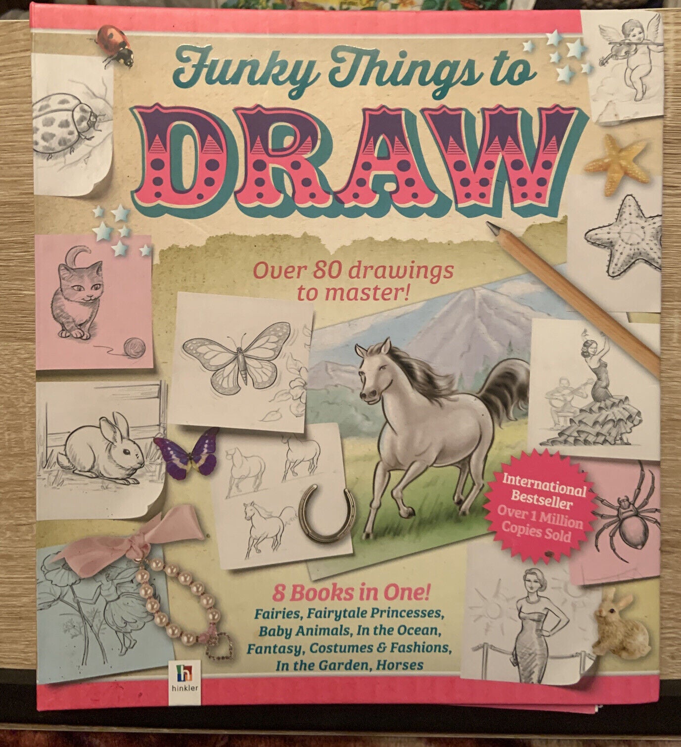 FUNKY THINGS TO DRAW Kate Ashforth 8 Books In One Ringbound Master 80 Drawings