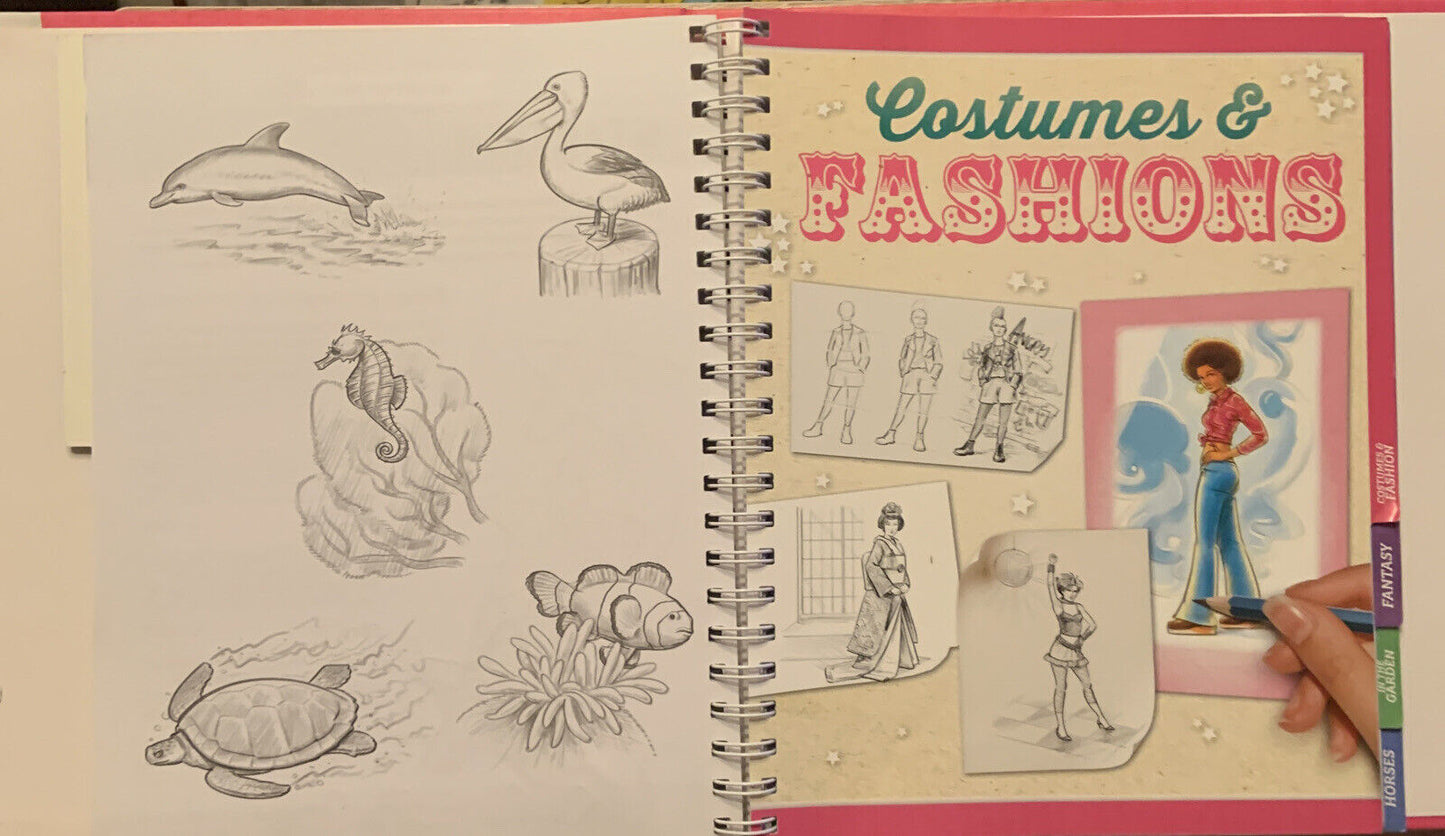 FUNKY THINGS TO DRAW Kate Ashforth 8 Books In One Ringbound Master 80 Drawings