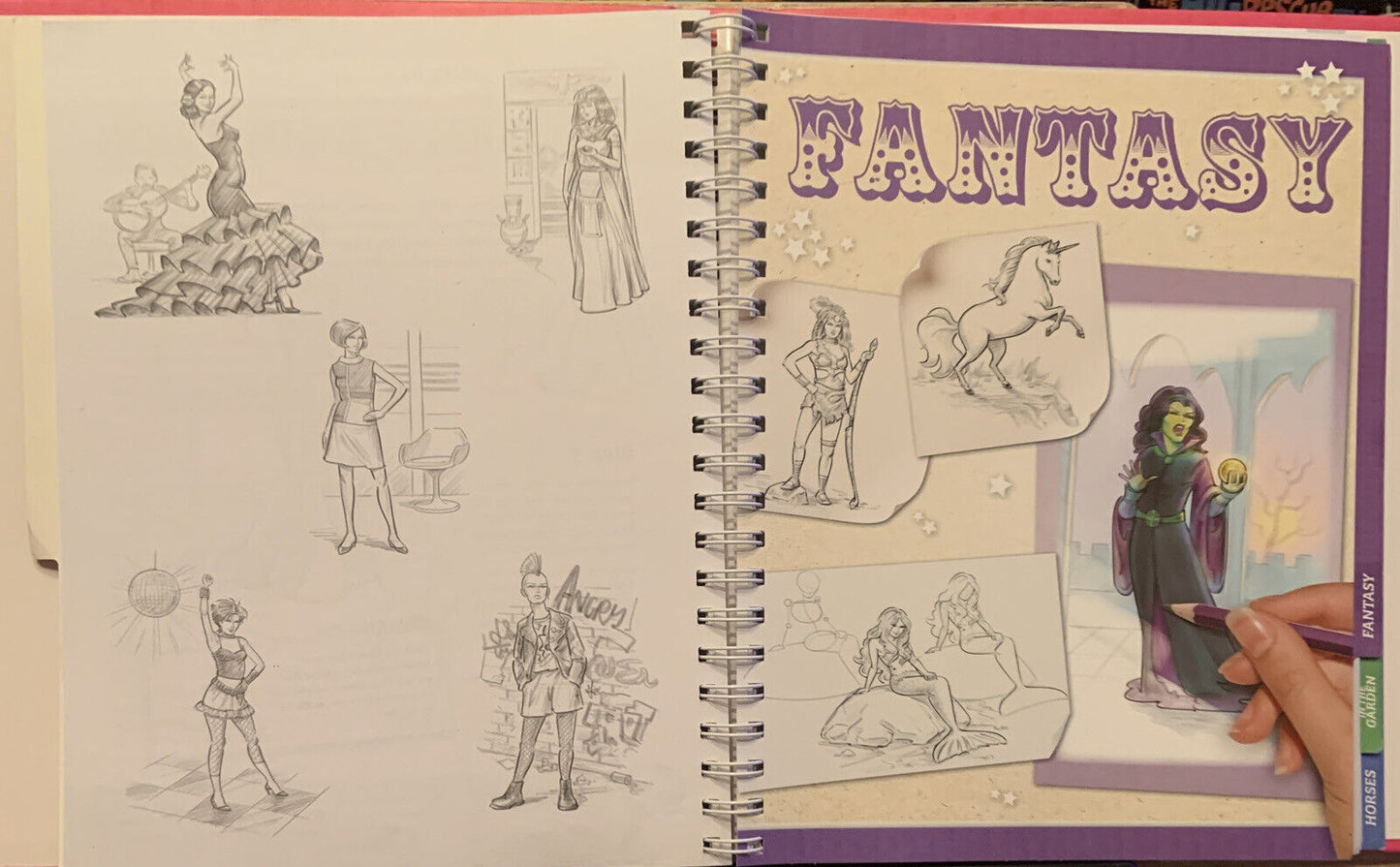 FUNKY THINGS TO DRAW Kate Ashforth 8 Books In One Ringbound Master 80 Drawings