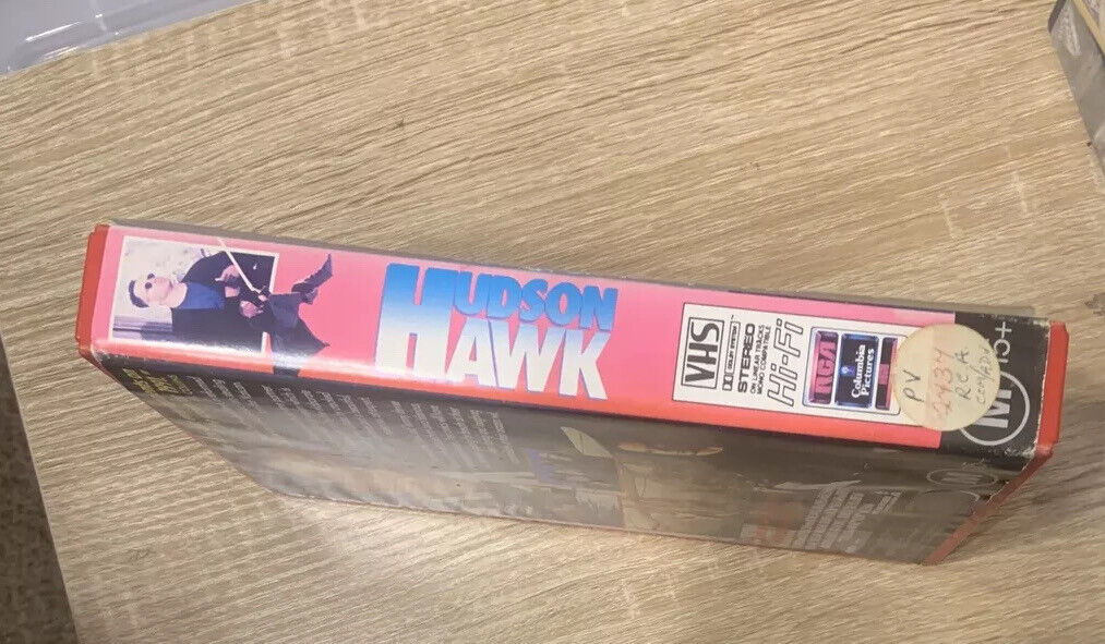 VHS HUDSON HAWK RCA Columbia Hoyts Video Tape Bruce Willis 1991 Cat Burglar