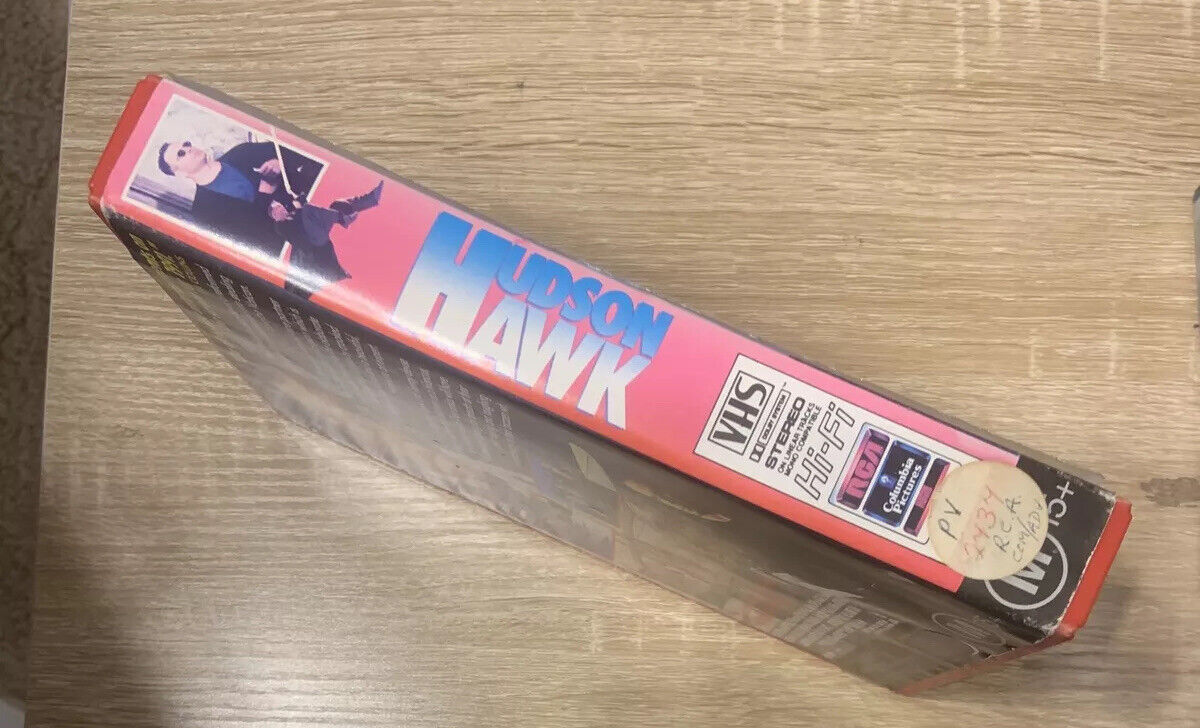 VHS HUDSON HAWK RCA Columbia Hoyts Video Tape Bruce Willis 1991 Cat Burglar