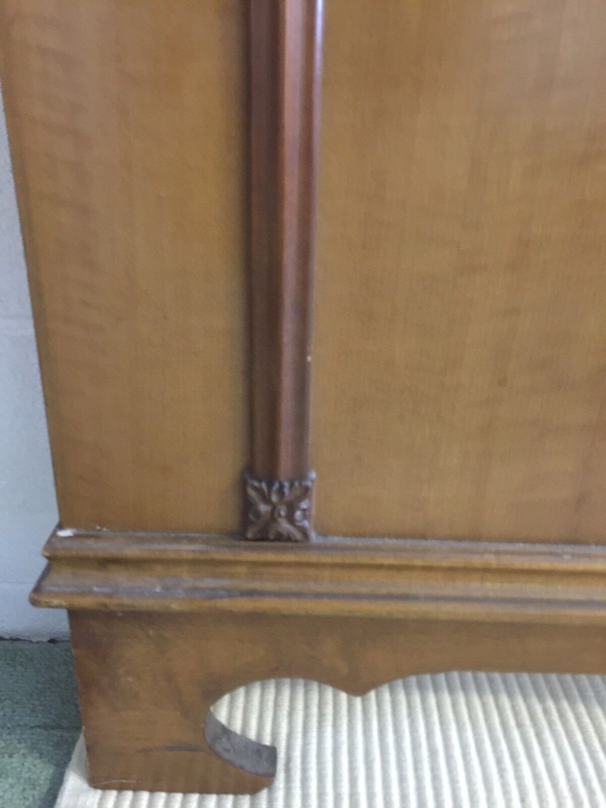 HALL STAND French Polished Wood Coat Clothes Hat Rack PANEL Wall or Floor 188cm