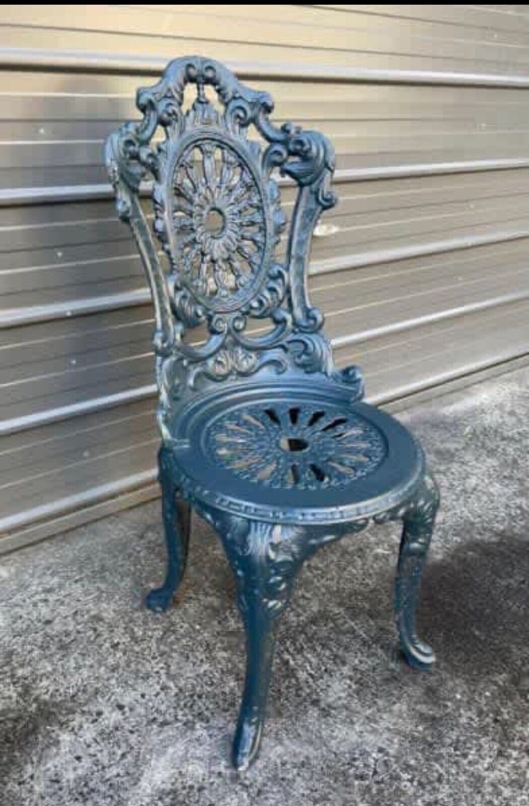 Patio Chair Outdoor Cast Aluminium Heritage Green Victorian Style Antique Repro
