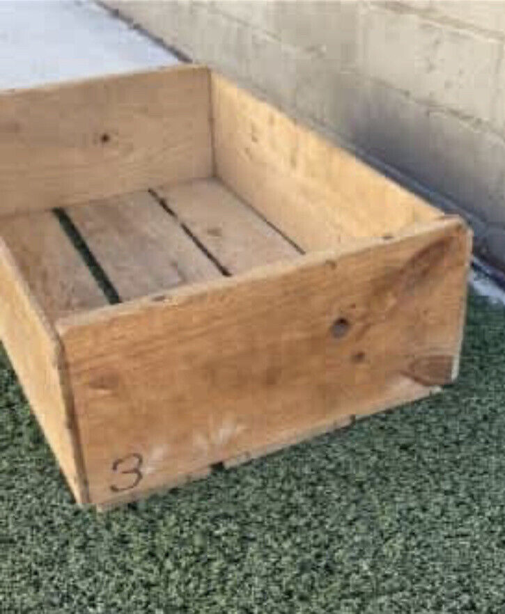 48cm Crate Pine Wooden Storage Box Timber Fruit Pickers Planter Display AE258