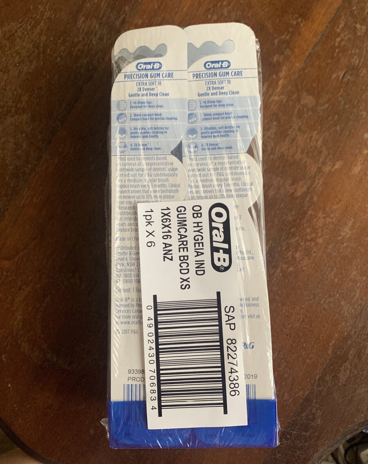 6 Pack ORAL B Toothbrush Ultra Thin Sensitive 3x Lt Blue 3x Lt Pink Sealed NEW