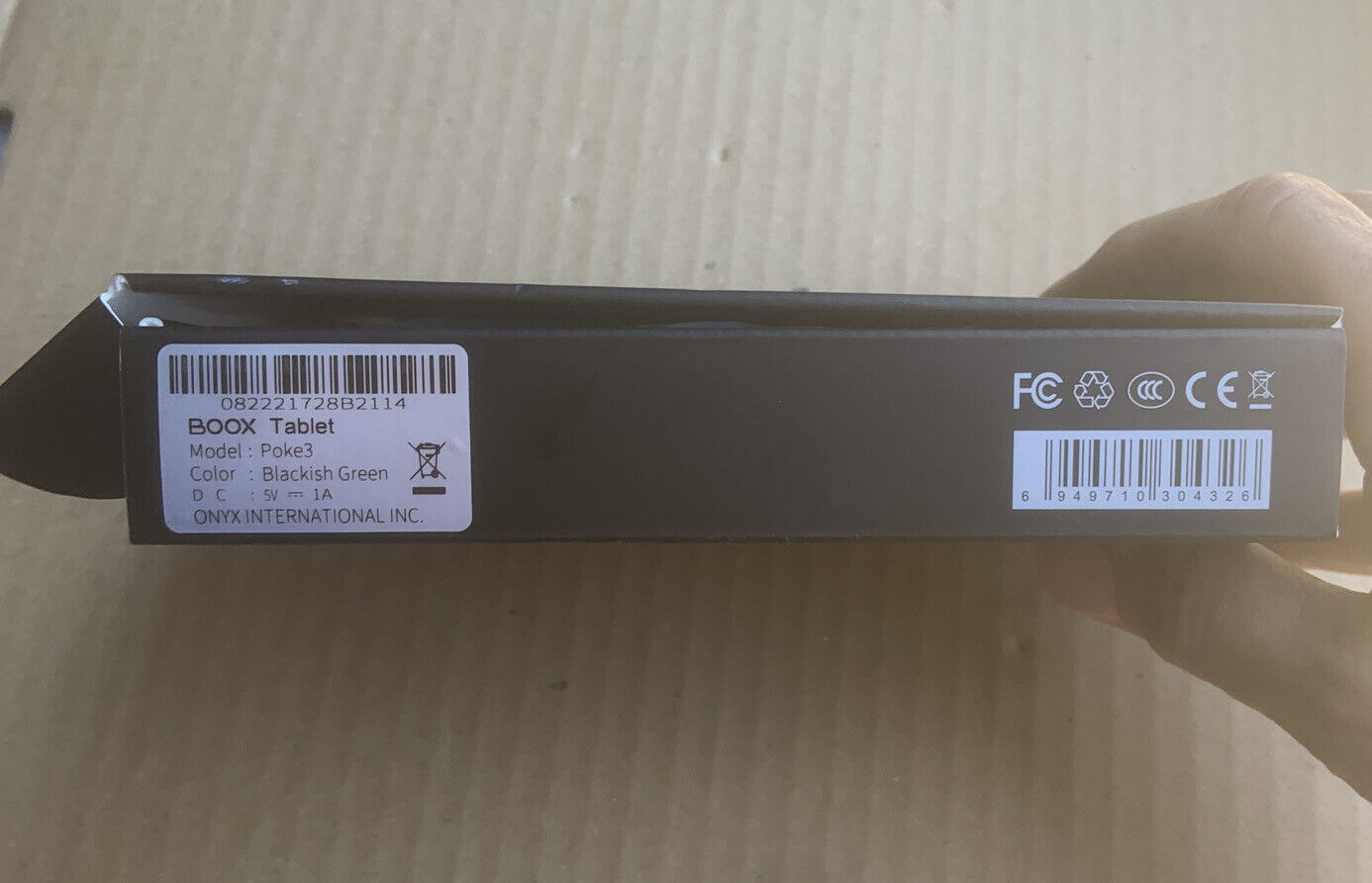 EMPTY BOX ONYX BOOX Poke3 Original Replacement + Manual &Warranty Card NO Reader