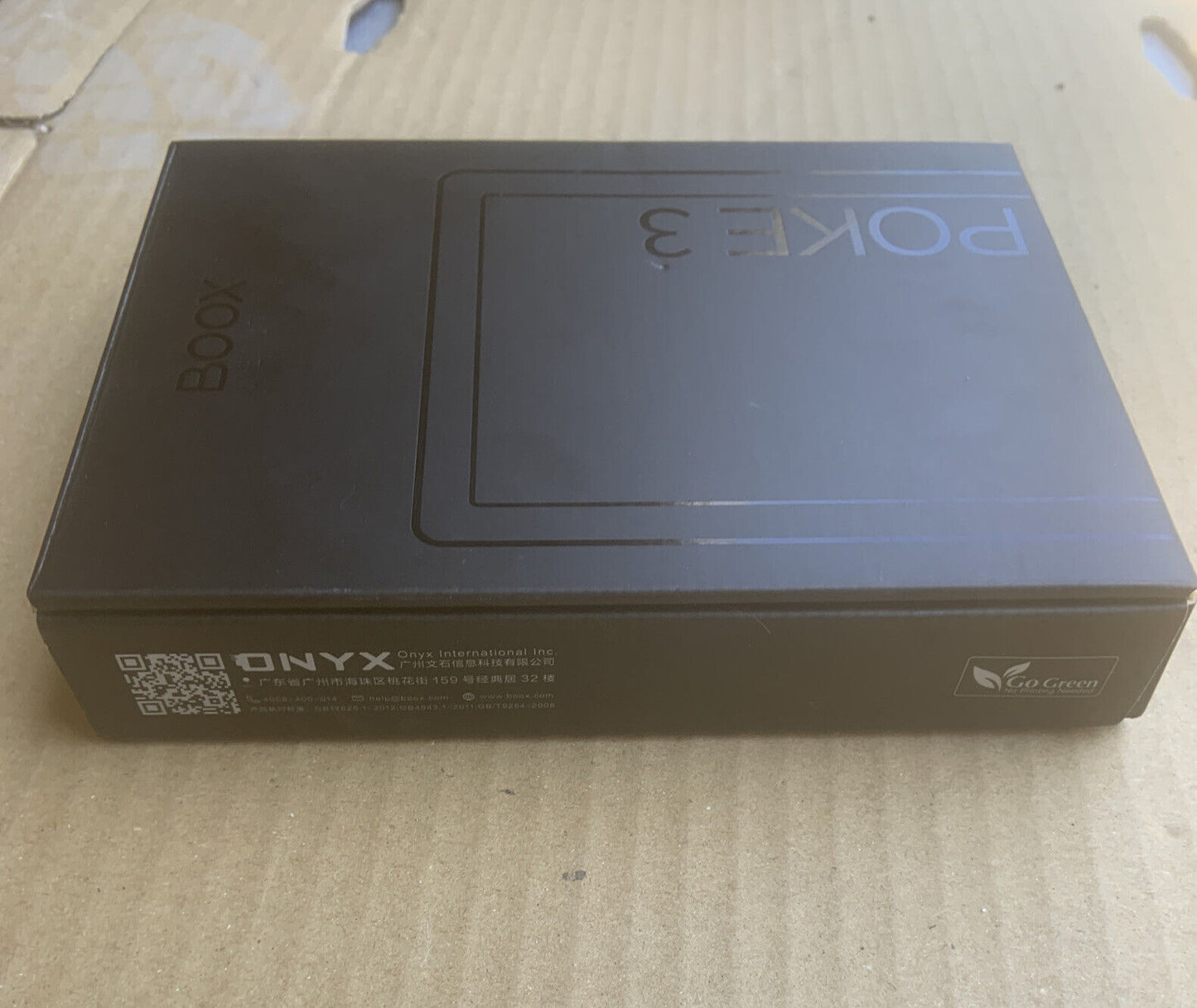 EMPTY BOX ONYX BOOX Poke3 Original Replacement + Manual &Warranty Card NO Reader