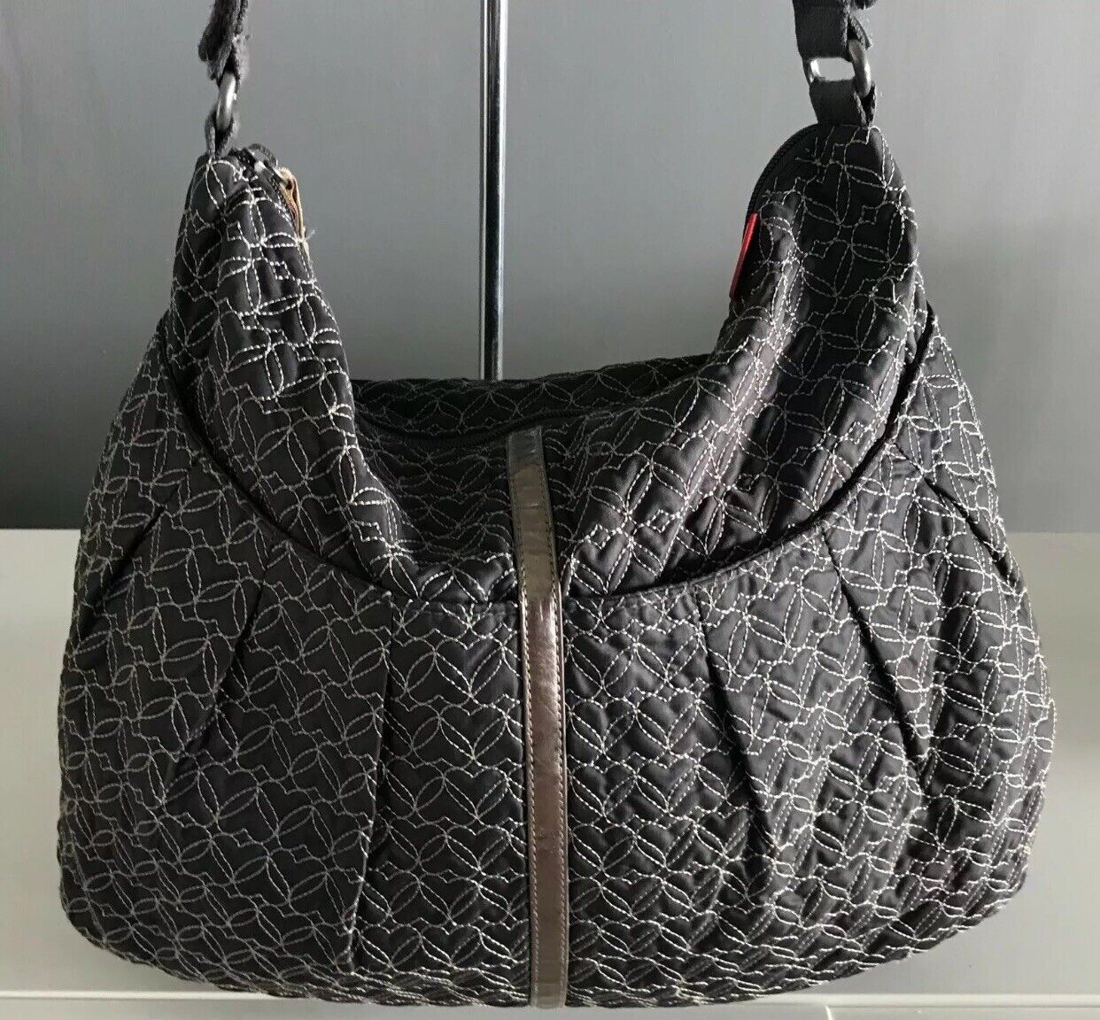 BABYMEL Nappy Bag Quilted Pewter Colour No Change Mat
