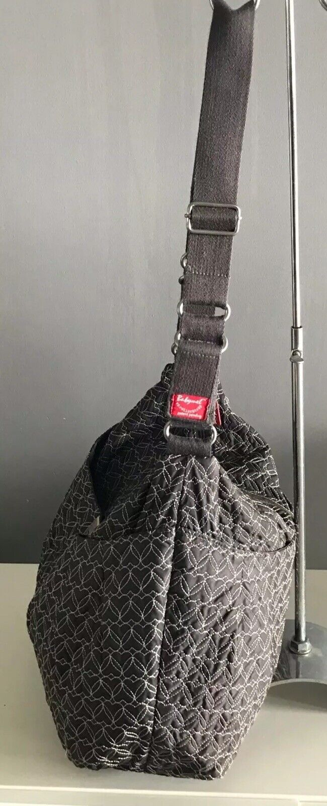 BABYMEL Nappy Bag Quilted Pewter Colour No Change Mat